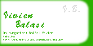 vivien balasi business card